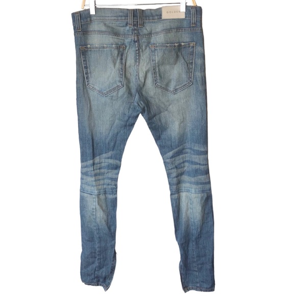 GOLDEN DENIM distressed skinny ankle zip 30 - Picture 3 of 10